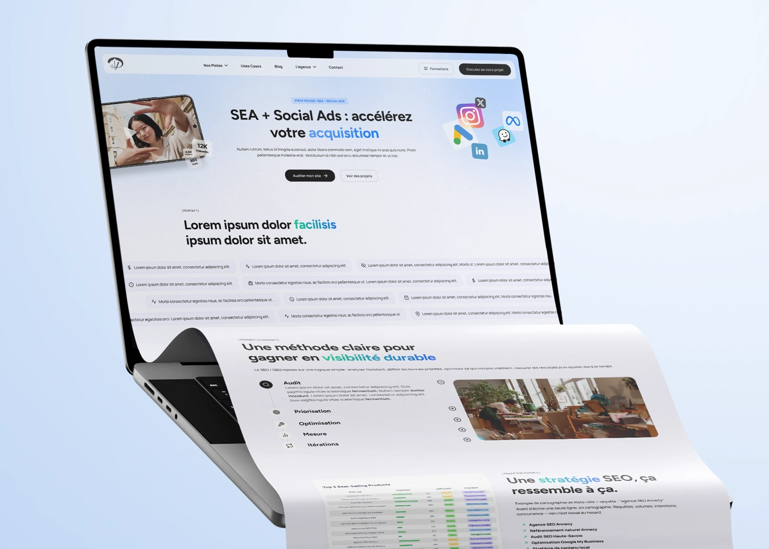 Couverture du template de présentation Web Hors Piste
